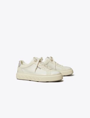 Tory Burch Ladubyg Low-top Sneakers In Purity/bianco/spring Lavender