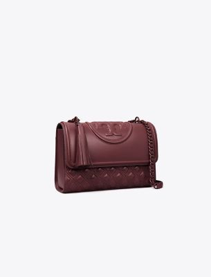 TORY BURCH FLEMING CONVERTIBLE BURGUNDY