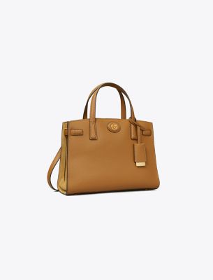 Tory Burch Small Robinson Satchel In Tiger's Eye