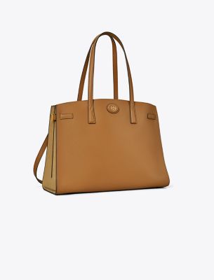 Tory Burch Robinson Satchel In Tiger's Eye