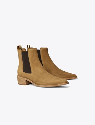 Tory Burch Suede Chelsea Ankle Boots In Alce