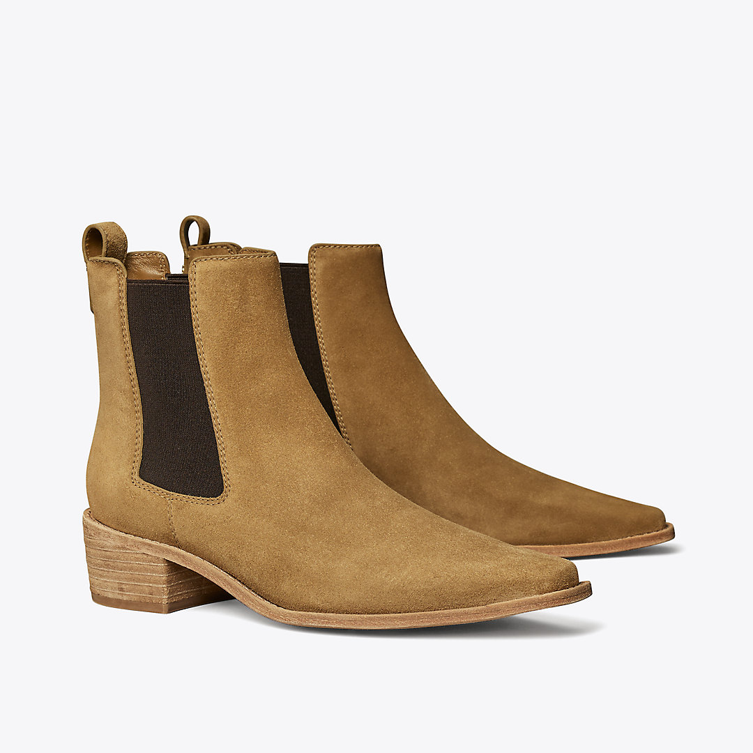 TORY BURCH CHELSEA SUEDE ANKLE BOOT