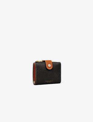 Tory Burch Colorblock Bi-fold Wallet In Black Multi