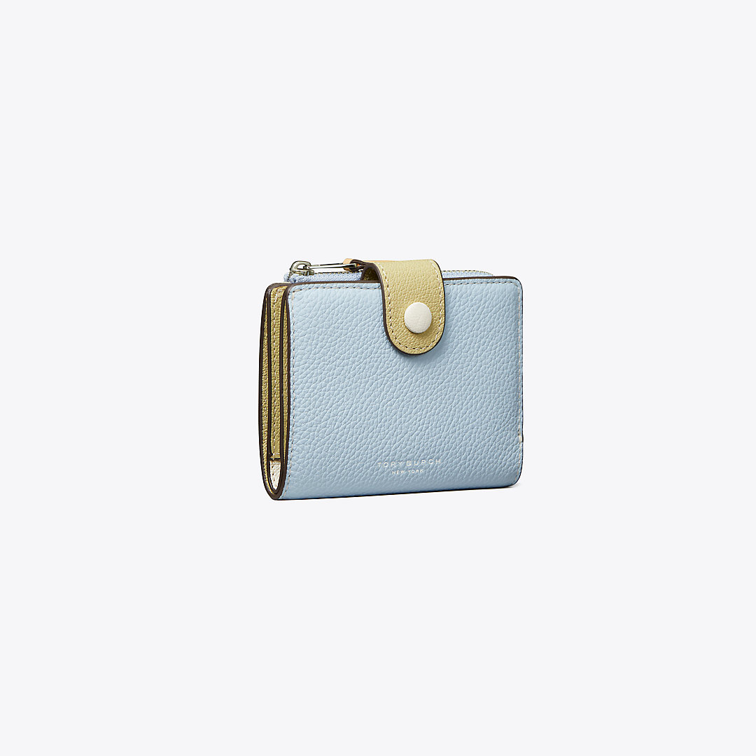 Tory Burch Colorblock Bi-fold Wallet In Blue
