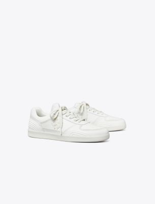 Tory Burch Clover Court Sneaker In Titanium White/titanium White