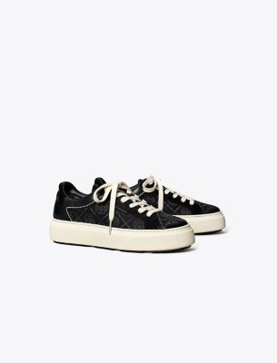 Shop Tory Burch T Monogram Ladybug Sneaker In Inverted Black/perfect Black