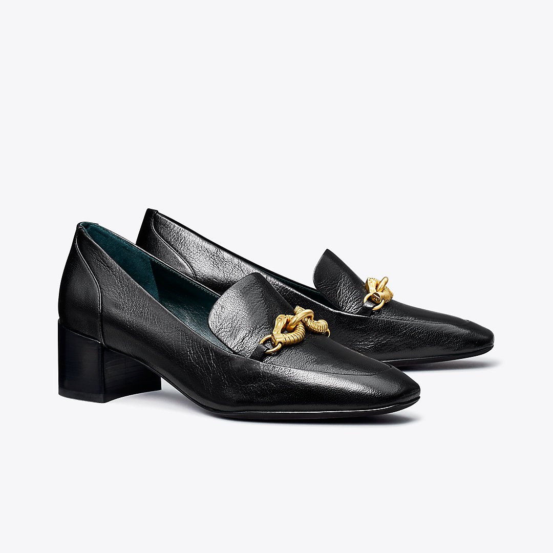 Tory Burch Jessa Heeled Loafer In Perfect Black