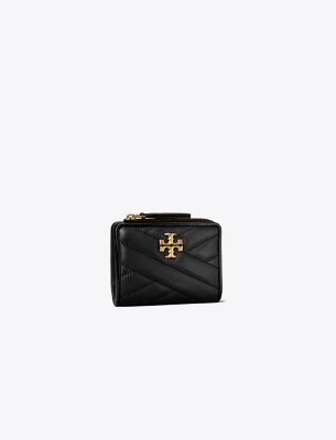 Tory Burch Kira Chevron Bi-fold Wallet In Black