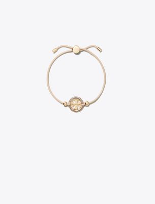 Tory Burch Miller Slider Bracelet In Tory Gold/pink/crystal