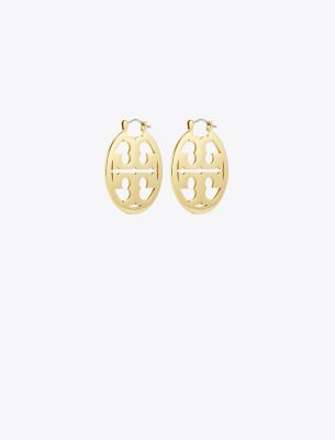 Tory Burch Miller Polished-finish Earrings In Tory Gold