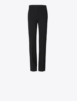 Shop Tory Burch Boot-cut Crepe Pant In Black