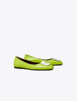 Tory Burch Georgia Ballet Flat In Shiny Eden