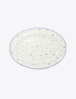 Tory Burch Jolie Fleur Platter In White