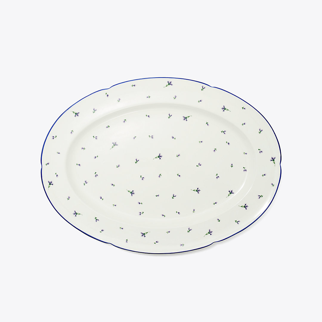 Tory Burch Jolie Fleur Platter In White