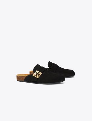 Tory Burch Suede Mellow Mule In Perfect Black