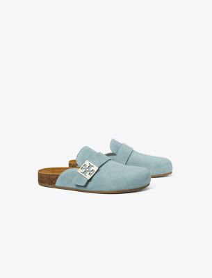 Tory Burch Mellow Mule In Light Steel Blue