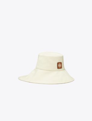 Tory Burch Wide Brim Hat In Ivory Pearl