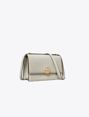 Tory Burch Miller Shoulder Bag In Feather Gray