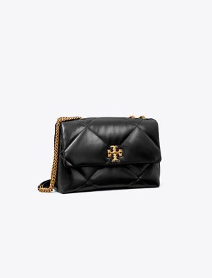 Tory Burch Kira Diamond Quilt Convertible Shoulder Bag In Black