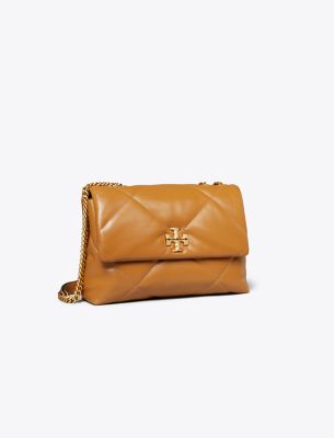 Tory Burch Women's Kira Diamond Quilt Convertible Leather Crossbody Bag Black