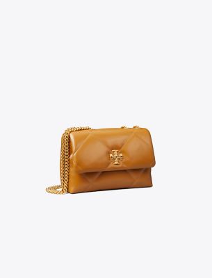 Tory Burch Small Kira Diamond Quilt Convertible Shoulder Bag In Gold