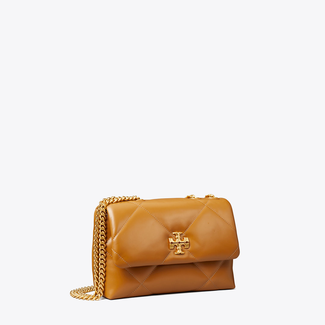 Tory Burch Small Kira Diamond Quilt Convertible Shoulder Bag In Gold