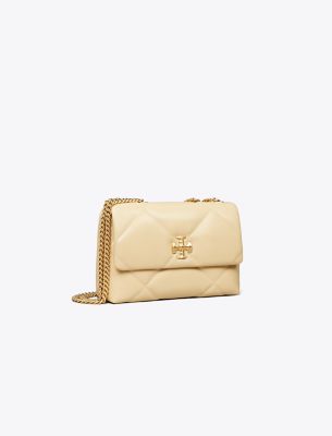 Tory Burch Small Kira Diamond Quilt Convertible Shoulder Bag In Vanilla Soft Serve