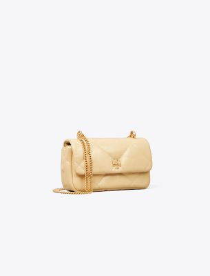 Tory Burch Mini Kira Diamond Quilt Flap Bag In Vanilla Soft Serve
