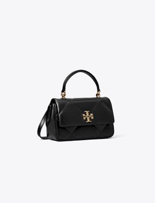 Tory Burch Kira Diamond Quilt Top-handle In Black