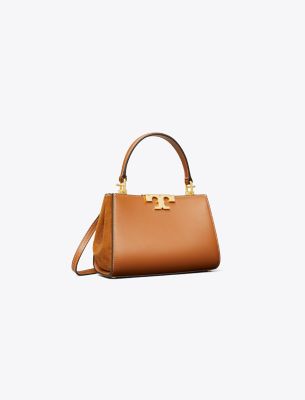 Tory Burch Mini Eleanor Satchel In Malt Whiskey