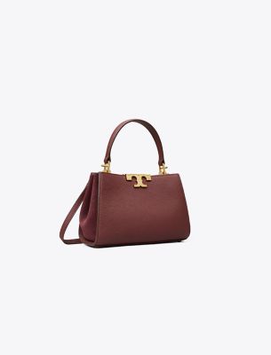 Tory Burch Mini Eleanor Pebbled Satchel In Metallic