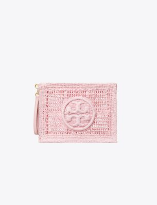 Tory Burch Ella Crochet Pouch In Rosette