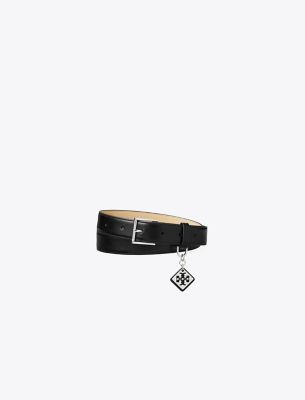 Shop Tory Burch 1" Swing Belt In Black