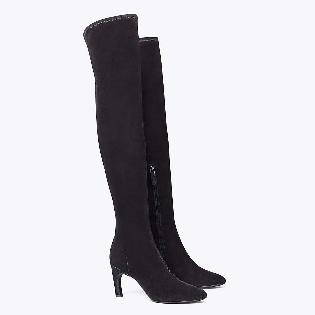 Tory Burch Over-the-knee Heeled Boot In Perfect Black/nero