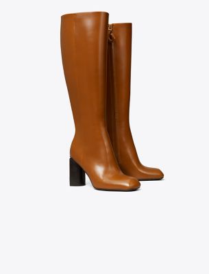 Shop Tory Burch Twisted Knee-high Boot In Sierra Cognac