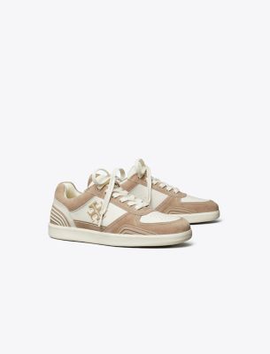 Shop Tory Burch Clover Court Sneaker In New Ivory/cerbiatto
