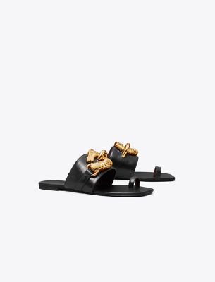 Shop Tory Burch Jessa Toe Ring Sandal In Perfect Black