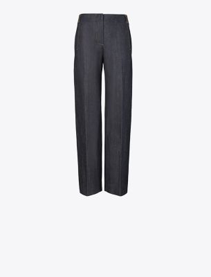 Shop Tory Burch Selvedge Denim In Deep Dark Wash