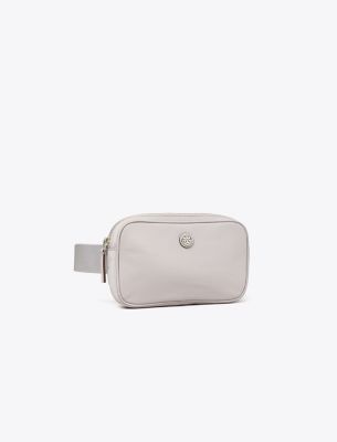 Tory Burch Virginia Nylon Belt Bag In Bay Gray