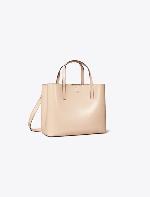Tory Burch Small Patent Leather Tote In Soft Pink