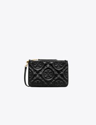 T Monogram Embossed Pouch: Women's Designer