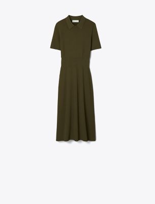 Shop Tory Burch Viscose Sweater Dress In Dark Rich Earth