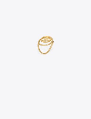 Tory Burch Miller Double Ring In Gold