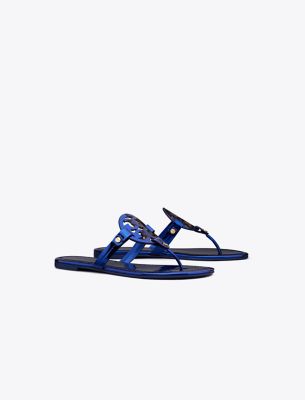 Shop Tory Burch Miller Metallic Sandal In Blue