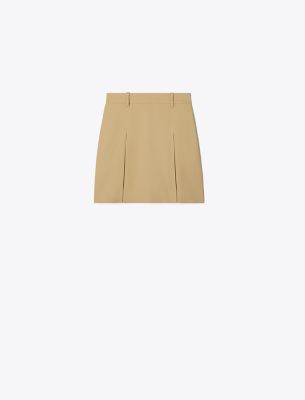 Shop Tory Sport Pleated Front Nylon Golf Skirt In Pale Teak