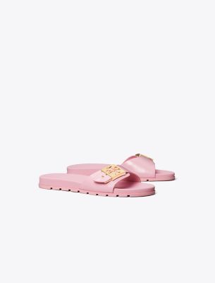Shop Tory Burch Buckle Slide In Rosa Candy/rosa Candy/rosa Candy