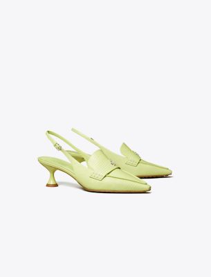 Tory Burch Pointed Slingback Pump In Green