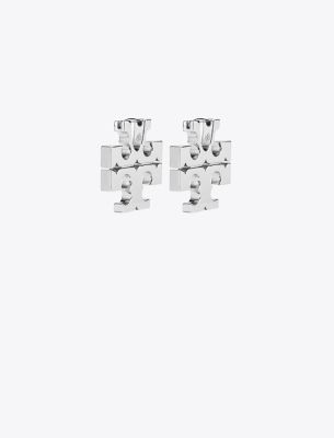 Tory Burch Eleanor Hidden Hoop Earring In Silver