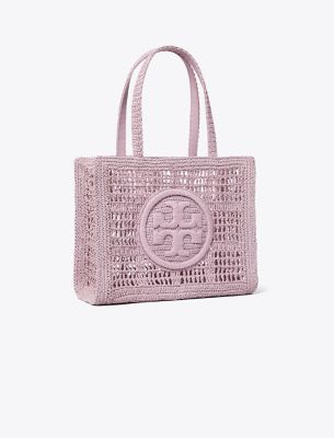Tory Burch Small Ella Hand-crocheted Tote In Pale Purple