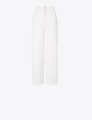 Tory Burch Twill Cargo Trouser In White